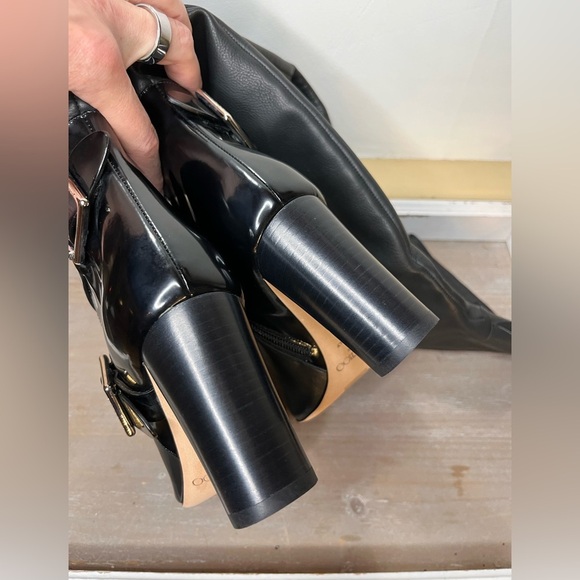 Jimmy Choo Doma Knee High Buckle & Strap Detail Black Boots Size EU 35/US 5 NWOT - Picture 5 of 15